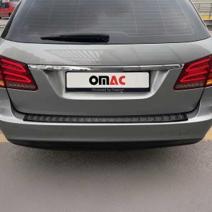 Mercedes E Class Bumper Sill Cover - Rear - Omac - S.Steel - Brushed Dark - '10-'15